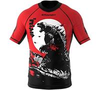 SMMASH Zilla Rashguard Niño Manga Corta, Camisetas para MMA, Artes Marciales, Deportivo Niño Camiseta, Krav Maga, K1, Karate, Material Transpirable y Antibacteriano, (XL)