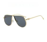SMMZRF Gafas de sol elegantes con montura de metal de gran tamaño, unisex, retro, gafas de protección solar, C5, con caja