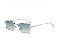 SMMZRF Gafas de sol retro de metal con marco cuadrado, unisex, estilo urbano elegante Uv400, C7, con caja