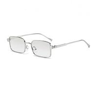 SMMZRF Gafas de sol retro de metal con marco cuadrado, unisex, estilo urbano elegante Uv400, C8, con caja