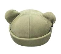 SMMZRF Hat - Gorra unisex con orejas de gato, color sólido, estilo hip-hop, semilla de melón, verde claro, 56-59 cm