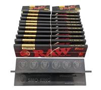 SMO King Ultimate Tabler X Stand Plus Black Raw King Size Slim Vegan Classic Paper Plus Tips Roach Raw Skins Bundle Gift Set
