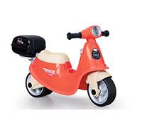 Smoby 721007 Moto Scooter Correpasillos Reparto de Comida, con Llave de Contacto Mecánica, Color Rojo