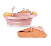 Smoby - Baby Nurse - Bañera de hidromasaje - para muñecas de hasta 42 cm - Módulo electrónico - Chorros de Agua, Burbujas, Luces LED - Numerosos Accesorios - Funciones de Juego - A Partir de 3 años