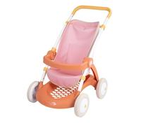 Smoby Baby Nurse - Cochecito para muñecas de hasta 42 cm - Altura del asa 58 cms - Bolsillo y Cesta de Almacenamiento - A Partir de 18 Meses - Fabricación española