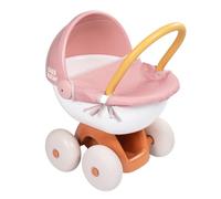 Smoby Baby Nurse - Landau Câlin - Para muñecas y muñecas de hasta 42 cm - Ruedas silenciosas - Bandeja de almacenamiento - Tejido lavable - Material reciclado - A partir de 18 meses - Fabricación