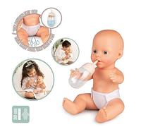 Smoby - Baby Nurse - Muñeca 30 cm - Cuerpo Duro - Biberón y pañal - Función de Pipi - A Partir de 18 Meses - 220104