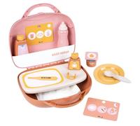 Smoby - Baby Nurse - Tocador - Mini Maleta - Cuidando a tu bebé - 13 Accesorios - Plato, biberón, Bote de Crema, yogurera y Otros - A Partir de 3 años - Fabricado en Francia