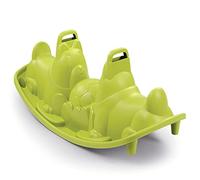 Smoby - Balancín Infantil Perro, Color Verde, Ergonómico y Divertido, Dos Asientos con Dos Asas, Tratamiento Anti-UV, LxAnxAl: 115 x 49,5 x 50,7cm (830201)