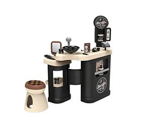 Smoby- Barber Shop, Su Primera Barbería de Juguete, Imitando Las de Verdad, 3 Áreas de Juego: Barbería, Zona de Lavado y Zona de Pago, Incluye 19 Accesorios Muy Realistas, Adecuado a Partir de 3 Años
