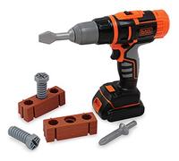 Smoby Black+Decker 360194 - Taladro Atornillador mecánico para niños (2 Puntas + 4 Accesorios)