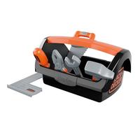 Smoby - Black+Decker - Caja de herramientas + 6 herramientas - Destornillador, sierra, martillo, llave inglesa, escuadra, alicates incluidos - A partir de 3 años - Fabricado en Francia