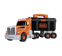 Smoby - Black+Decker - Camión Bricolo - Accesorios incluidos - Remolque - Asa de transporte - Construcción con grúa - A partir de 3 años