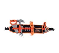 Smoby - Black+Decker - Cinturón de Herramientas - Correa Ajustable - 14 Accesorios - Sierra, Destornillador, Llave combinada, Cinta métrica, Tornillos, Reglas, Tuercas - A Partir de 3 años