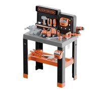 Smoby - Black+Decker - Establecido Bricolo Pro - Juguete de imitación - 75 Accesorios - 7 Herramientas - Construcción de vehículos - Zonas de Almacenamiento - Material Reciclado - De 3 años