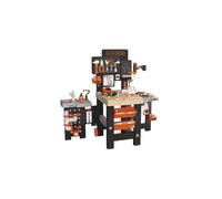 Smoby- Black & Decker Mega Center, Muy Completo, Área de Mecánica, Fontanería y Carpintería, 100 Accesorios, Plegable (7600360726)