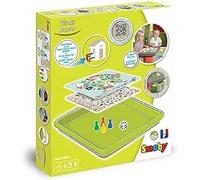 Smoby- Cajonera con 4 Juegos, Compatible con la Mesa Picnic de Las Casitas (810913)