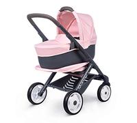 Smoby - Carrito combinado para muñecas rosa
