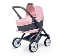 Smoby - Carrito combinado para muñecas rosa