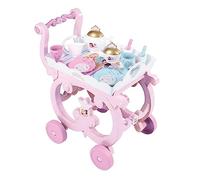 Smoby- Carrito de Té Princesas Disney, Bandeja extraíble y 17 Accesorios, Completo Juego de té y Cubiertos, A Partir de 3 años (7600312502)