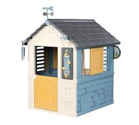 Smoby- Casa 4 Estaciones- para Aprender sobre Las Estaciones, Carillón de Viento, Veleta, Pluviómetro y Tablero Didáctico, A Partir de 2 años, Medidas: 102,7 x 121,8 x 143,4 cm (7600810731)