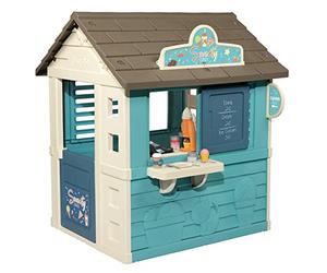Smoby-Casita Sweety Corner, Puesto de Dulces para Llevar, con Dos Zonas de Juego y Múltiples Accesorios, Estructura Sólida y Resistente,Tratamiento Anti-UV, Adecuado a Partir de 2 Años-105x110 x127cm