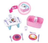 Smoby - Cesta de Picnic 2 en 1 Gabby y la Casa Mágica - Se transforma en una Mesa Auxiliar - Incluye 14 Accesorios - A Partir de 3 años - Fabricada en Francia