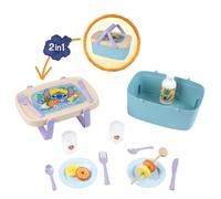 Smoby - Cesta de Picnic 2 en 1 Stitch - Se transforma en Mesa Auxiliar - Incluye 16 Accesorios - A Partir de 3 años - Fabricada en Francia