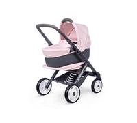 SMOBY Carrito Combi 3 en 1 Maxi-Cosi Rosa, Capazo extraíble, Silla de Paseo y Cochecito, Ruedas silenciosas, para muñecas de hasta 42 cm, Desde 3 años (7600253121)