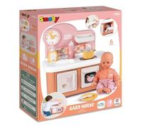 Smoby Baby Nurse - Cocina - Horno, Placa de Cocina y Fregadero - Muchos Accesorios incluidos - A Partir de 18 Meses - Material Reciclado - Fabricación Francesa