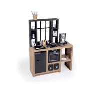 Smoby -Cocina Infantil Loft, Diseño Industrial, Amplias Funciones de Juego, Área Cocina, Fregadero, Horno, Nevera, Máquina Café, 32 Accesorios, Juguete Niños Niñas A Partir de 3 años (7600312600)