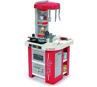 Smoby - Cocina Studio Bubble Red,7600311055, 3 años, 26 Accesorios, Efecto Agua Que hierve, Color Rojo, Fabricado en Francia