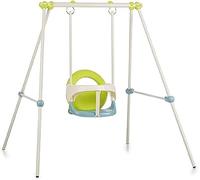 Smoby - Columpio Baby Swing para Bebés, para Interior y Exterior, Estructura de Metal Segura y Resistente, Asiento Verde y Azul, Adecuado a Partir de 6 Meses - 117x124 x118cm (7600830304)