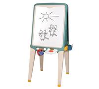 Smoby - Cuadro grande - Caras de tiza y magnética - Bandejas desmontables - 13 accesorios - Material reciclado - Fabricación francesa