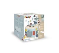 Smoby- Cubo de Actividades con 5 Lados y 13 Actividades Mecánicas, Desarrolla Habilidades Motrices, Reconocer Formas, Texturas, A Partir de 1 año (7600140306)