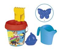 Smoby - Cubo de Playa Patrulla Canina - Incluye Cubo, Pala, rastrillo, tamiz, regadera y Molde - Material Reciclado - para niños a Partir de 18 Meses - (7600862187)