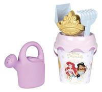 Smoby- Cubo de Playa Princesas Disney - 17cm, con Regadera, Tamiz, Rastrillo, Pala y Molde para Arena, A Partir de 18 Meses, Fabricado en Francia (7600862171)