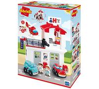 Smoby Ecoiffier- Hospital de Bloques de construcción, 65 Piezas, con helipuerto, helicóptero y Dos vehículos, Adecuado a Partir de 18 Meses