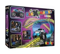 Smoby FleXtreme Neon - Circuito de Coche Luminoso - 2 m60 de Pistas translúcidas - Túnel electrónico + 1 vehículo Incluido - Pilas Incluidas, a Partir de 4 años, 180917, Multicolor