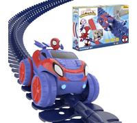 Smoby- Flextreme Spidey, Pistas Flexibles para Coche de Spidey, Incluye Coche con Luces, 184 tramos, Hasta 4,4m de Pìsta (7600180918)
