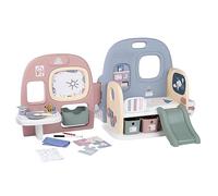 Smoby – Guardería de juguete Baby Care – sin muñecos, 5 áreas, 27 accesorios, plegable – 3 años