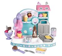 Smoby - Heladería Gabby's Dollhouse - Encantadora heladería de Juguete con máquina de Helados y gofrera, Incluye Comida de Juguete, para niños a Partir de 3 años, 45x27x35 cm (7600350409)