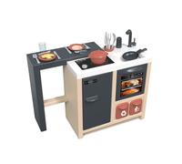 Smoby - Isla de cocina - Diseño moderno - Superficie de juego de 360° - Funciones tradicionales - 23 accesorios - Material reciclado - A partir de 3 años - Fabricado en Francia