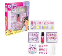 Smoby - Kit de manicura Glam Nail - Kit de manicura Infantil - Esmalte de uñas despegable, uñas postizas, Pegatinas y Lima de uñas - para Mayores de 6 años