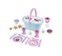 Smoby- La Casa de Muñecas de Gabby Cesta de Picnic - con 2 Juegos de Vajilla, Pegatinas, Jarra de Leche, Azucarero, hasta 21 Accesorios, A Partir de 3 años (7600312506)