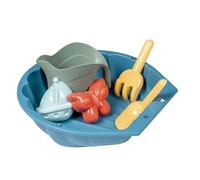 Smoby Life Arenero con Forma de Concha con Pala, Rastrillo, Molde de Arena, Regadera, Material Reciclado y Protección UV, para Niños a Partir de 18 Meses (7600868000)