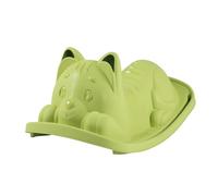 Smoby Life Balancín Gato Verde - Asiento Ergonómico, Orejas para Agarre, Anti-UV, Plástico Reciclado - Juego infantil aire libre,+ 18 Meses (7600830108)