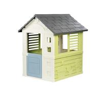 Smoby Life Casa de Juegos Jolie - Resistente a los Rayos UV - Plástico Reciclado 59% - Ideal para Jardín o Terraza - con Puerta Baja y Ventanas con Listones - A Partir de 2 Años (7600810737)