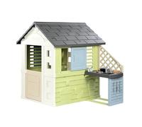 Smoby Life Casa Pretty con Cocina- Incluye Accesorios- Protección Anti-UV- con 57% Material Reciclado- Casa Infantil Exterior de jardín- Resistente a la Intemperie para niños de +2 años (7600810738)