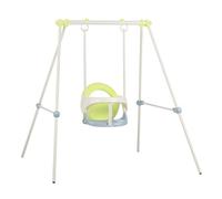 SMOBY Life, Columpio de Metal para Bebé, Asiento Seguro con Barra Antivuelco, Resistente a los Rayos UV, Optimo para Interior y Exterior, 19% Material Reciclado, A Partir de 6 Meses, 7600830306